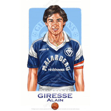 Alain Giresse Girondins Bordeaux Affiche