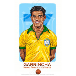 Garrincha Bresil 1958 Affiche fine art