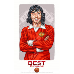 GEORGE BEST impression art manchester united