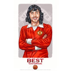 GEORGE BEST impression art manchester united