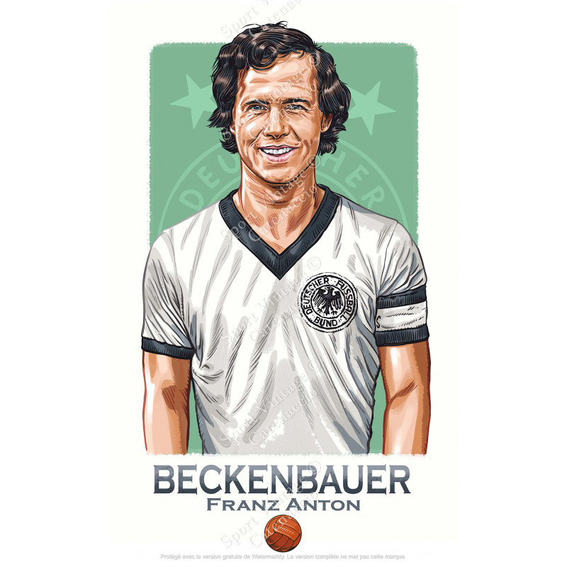 franz beckenbauer poster illustration