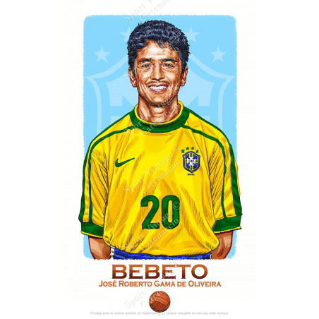 bebeto bresil 1994 illustration