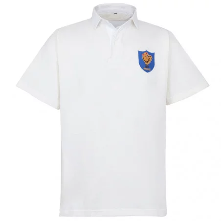 maillot france 1981 rugby blanc