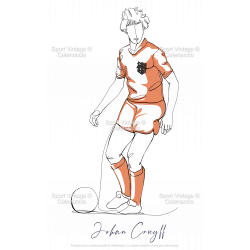 Cruyff illustration line art