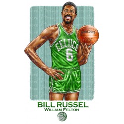 Bill Russell Celtics Boston...