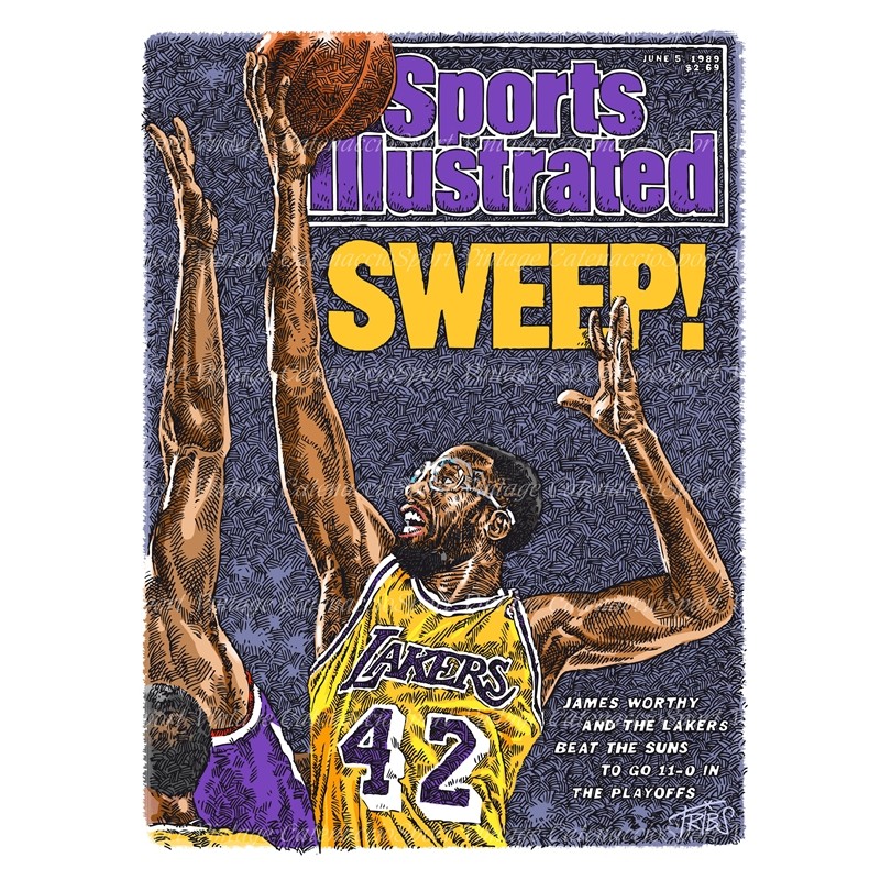 Sports Illustrated James Worthy Lakers Affiche