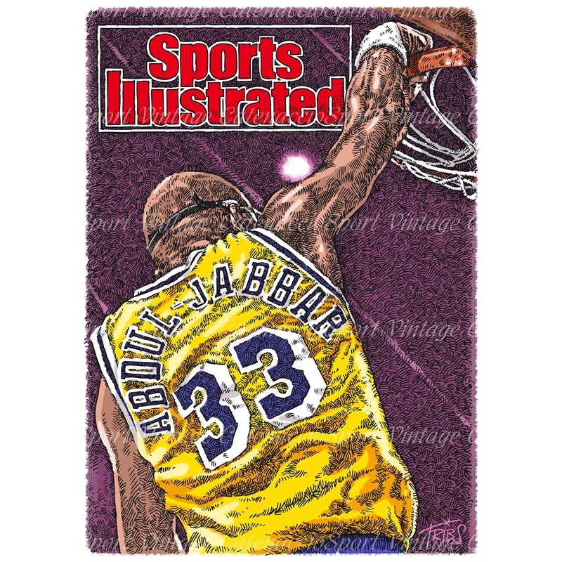 Abdul Jabbar Lakers - Affiche Sport Ill