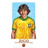 Zico Brésil 1982 - Illustration "Wall of Fame"