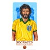 Socrates Brésil 1986 - Illustration "Wall of fame"