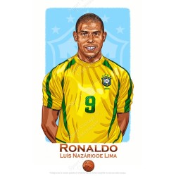 Ronaldo Fenomeno Brésil 2002- Illustration "Wall of Fame"