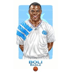 basile boli - marseille 1993 illustration sport vintage