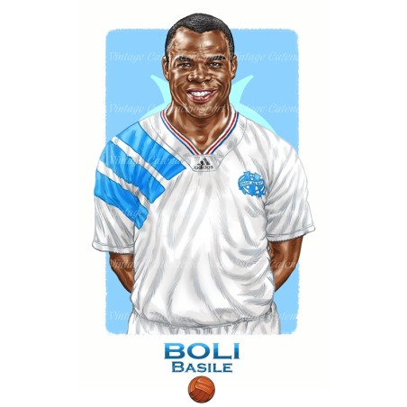 basile boli - marseille 1993 illustration sport vintage