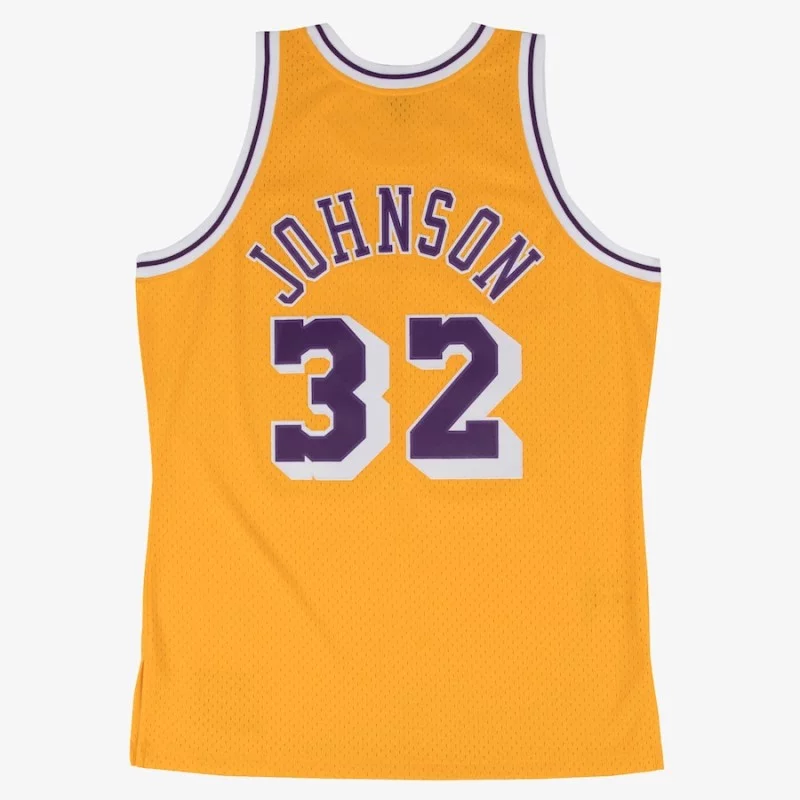 Los Angeles Lakers Yellow Magic Johnson 1984 Jersey