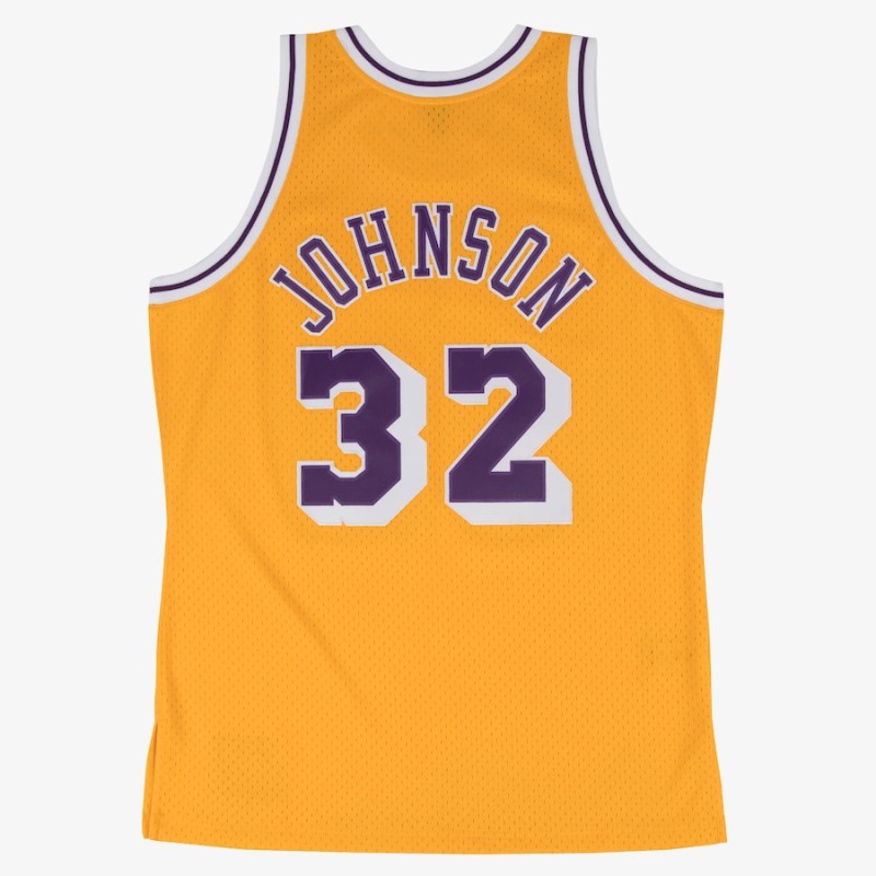 Maillot Los Angeles Lakers Jaune Magic Johnson 1984