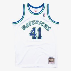 Dallas Mavericks White Dirk Nowitzki Jersey 1998