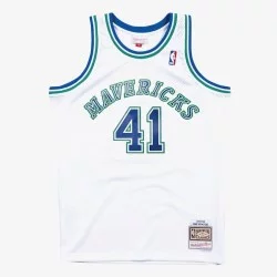 Dallas Mavericks White Dirk Nowitzki Jersey 1998