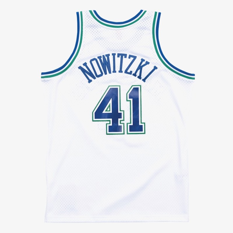 Dallas Mavericks White Dirk Nowitzki Jersey 1998