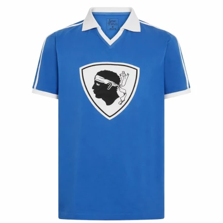 shirt sporting bastia 1978 football retro blue shirt sporting bastia 1978 football retro blue