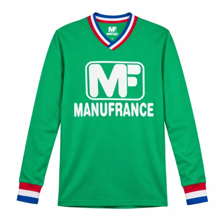 maillot manufrance saint etienne vert manches longues maillot manufrance saint etienne vert manches longues