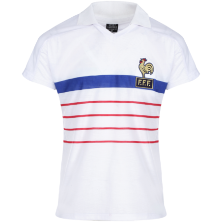 france-1984-maillot-football-retro-blanc