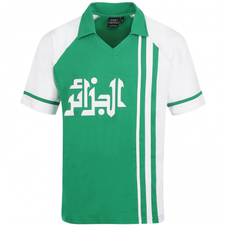 Maillot Algerie 1982 retro vert foot