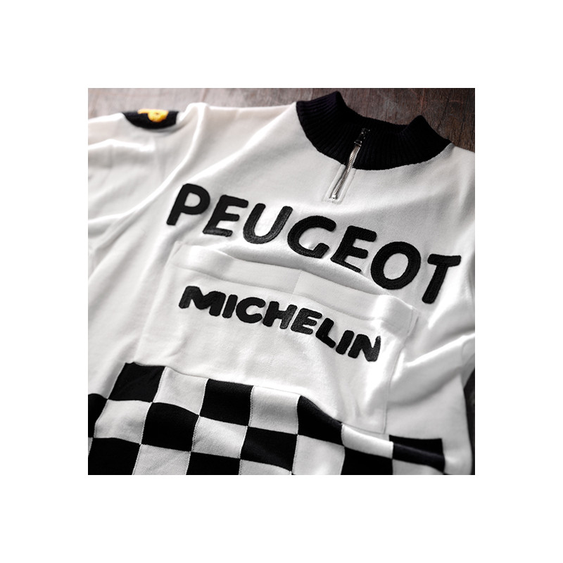 Maillot Cycliste Vintage Santini - Style Peugeot BP Michelin - Taille L - Homme - Occasion Parfait état